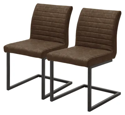 Produktbild von home24 Freischwinger - 2er-Set - Vintage Kunstleder