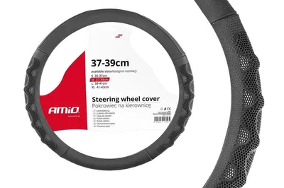 Produktbild von AMiO 02563 Lenkradbezug Ø37-39cm Schwarz Lenkradhülle