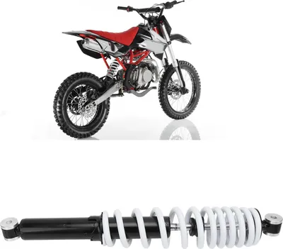 Obrázok produktu pre 460 mm motocyklový tlmič, univerzálny tlmič pruženia s 10 mm pružinou pre 70 cc až 250 cc Dirt Pit Bike ATV Quad Go Kart