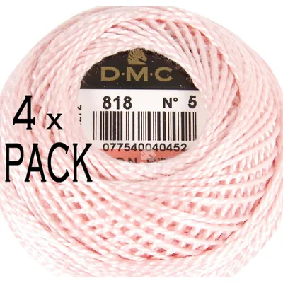Produktbild von 4x DMC Perlgarn Knäuel Stärke 5, 10 g, 116A/5-818, VPE