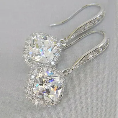 Produktbild von Zirkonia-hängender Tropfen-Ohrhaken-Ohrring, Party-Schmuck-Accessoire-Geschenk