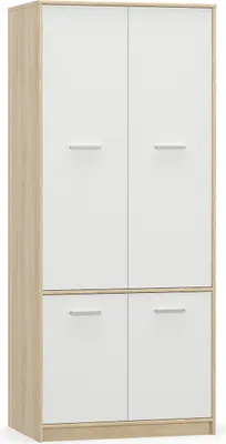 Obrázek produktu pro nabbi Čtyřdveřová šatní skříň Tavir W-4D - dub sonoma / bílá
