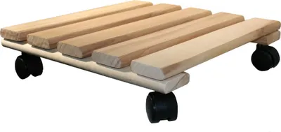 Image de Support de pot carré sur roulettes | support mobile sur roulettes | support carré pour pots | rouleau de transport pour plantes