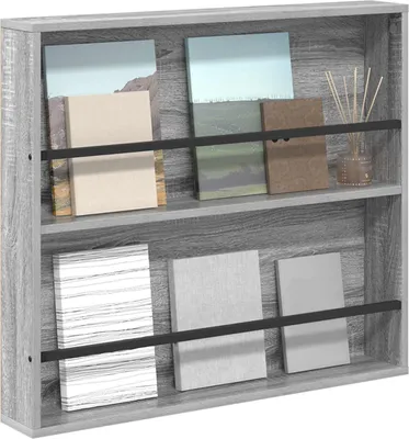 Produktbild von （Robust Möbel） Magazinregal Graues Sonoma 80 x 12 x 70cm Holzwerkstoff - CL174368 - Zeitungsständer