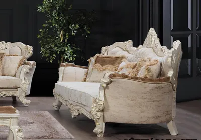 Produktbild von Dreisitzer Sofa 3 Sitz Sofa Sofas Barock Rokoko Sitz Stoff Stil Barock Möbel