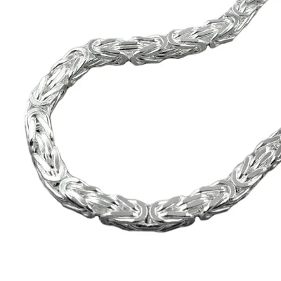 Produktbild von Kette 6mm Königskette vierkant glänzend Silber 925 80cm silber 6x6mm
