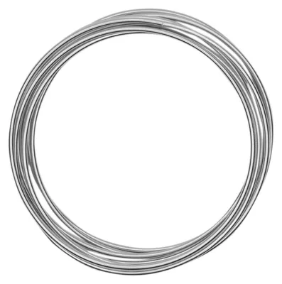 Produktbild von Aluminiumdraht, silberfarben, 3 mm x 3 m, Basteldraht, Dekorationsdraht, Blumendraht, Schmuckdraht, Flexibler Schmuckdraht