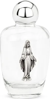 Produktbild von NKlaus 50ml Weihwasserflasche aus Glas motiv Figur Miraculeuse 9,5x5x3,5 cm Wallfahrt 14361