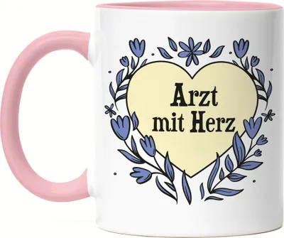 Produktbild von Arzt mit Herz Tasse Rosa Geschenkidee Zum Danke Sagen Bester Arzt