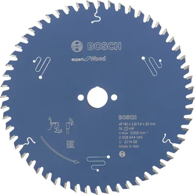 Immagine prodotto di Lama circolare Expert for Wood Bosch 190 x 20 x 2,6 mm 56 denti per legno ( 2608644046 )