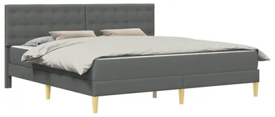 Obrázek produktu pro vidaXL Rám postele s matrací tmavě šedý 200 x 200 cm látka