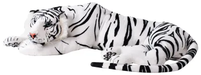 Produktbild von TE-Trend Kuscheltier Weißer Tiger XXL Plüschtier Stofftier liegend 70cm