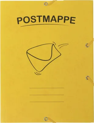 Produktbild von Postmappe A4 gelb Karton mit Gummizug