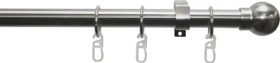 Produktbild von Gardinia Set Kugel 1-Lauf Ø 19 mm edelstahl-optik 120 cm