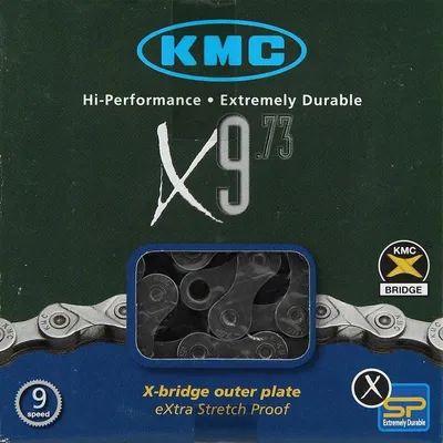 Zdjęcie produktu dla Łańcuch X-9 KMC 114 ogniw 1/2"x 1 1/128" 9B, szary BOX