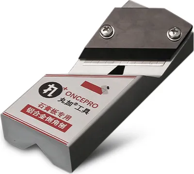 Image de Rabot à chanfreiner pour plaques de plâtre Outil à rogner les bords des bois Rabot décoratif pour plafond inclinable à 45��� Angle Rabot en alliage d'aluminium
