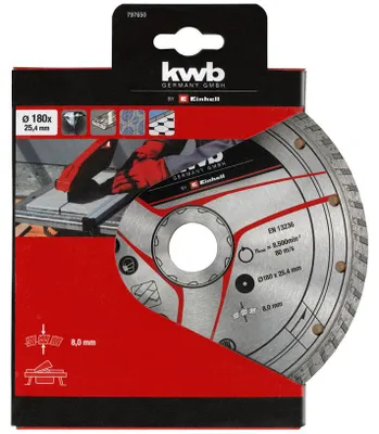 Zdjęcie produktu dla Tarcza Diamentowa Do Cięcia Płytek I Terakoty Einhell 180X8X25,4