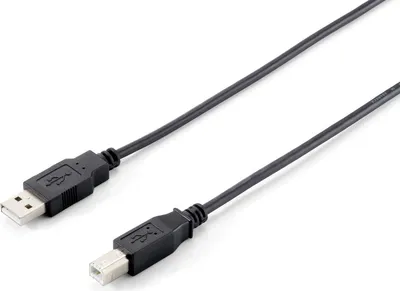 Zdjęcie produktu dla Equip 128863, 1 m, USB A, USB B, USB 2.0, Męska/Męska, Czarny