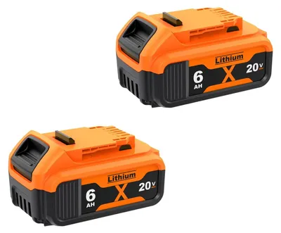 Produktbild von Akku für Elektrowerkzeuge - 18V Li-Ion Ersatzakku - 2x 6,0Ah Hochleistung - kompatibel mit DCB200 20V Max - für Akku-Bohrschrauber und Werkzeuge