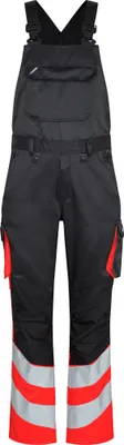 Produktbild von F. Engel Safety Light Latzhose, Schwarz/Rot, Gr. 52