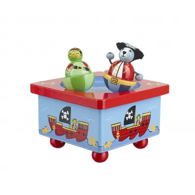 Obrázok produktu pre Orange Tree Toys Drevená hudobná skrinka – Zvierací piráti 5060541941380