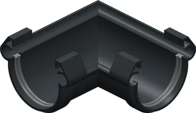 Produktbild von Dachrinne Halbrund 60mm Einzelteile | Außenecke Innenecke Winkel 90° Anthrazit | Kunststoff PVC Fallrohr DN60 | Gartenhaus Carport Terasse