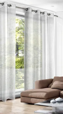 Produktbild von Ösenschal "Alex" - Vorhang mit Ösen von Albani: 245x140cm / Weiß Größe (HxB): 245x140cm Farbe: Weiß