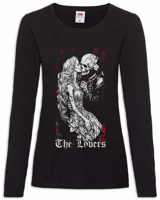Produktbild von Urban Backwoods Tarot B The Lovers, Damen Langarmshirt, Farbe: Schwarz, Größe: M