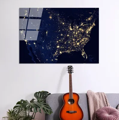 Obrázok produktu pre Wallity, UV-190 70 x 100, Dekoratívny obraz z tvrdeného skla, 100 % tvrdené sklo, Viacfarebné, 70 x 100 cm