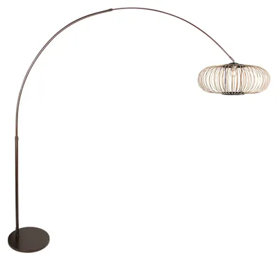 Obrázek produktu pro Steinhauer - stojací lampa - Sparkled Light - hnědá - bambus kov - oblouková lampa - E27 - 4759CA