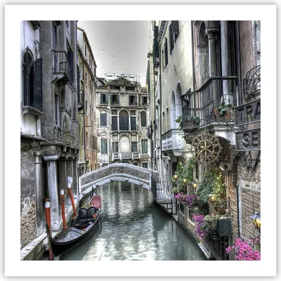 Produktbild von Poster - Poster ohne Rahmen - Venedig Brücke Wasser - 60x60 cm - Wand Bild - Wanddeko - Wandbilder - Kunstposter - Wandposter - Bilder - Kunstdruck - Wanddekoration - Wandbild - P2XAC60x60-3522