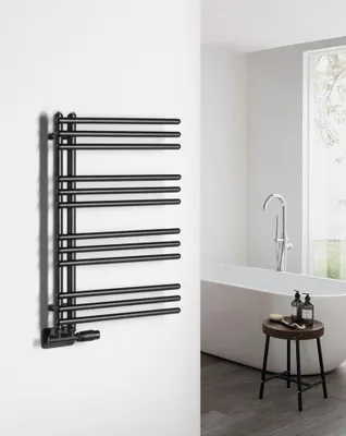 Produktbild von Aqualine POSEIDON Badheizkörper 450x740 mm, Schwarz matt