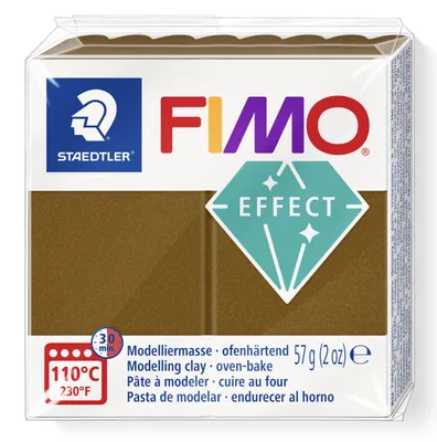 Produktbild von STAEDTLER FIMO effect 8010 Metallic ofenhärtende Modelliermasse Einzelprodukt, 57g, metallic antikbronze