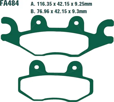 Image de Plaquettes de frein avant pour Cectek Estoc 500 EFI LOF, année de fabrication 2009-2011 - Plaquettes de frein EBC - Neuf