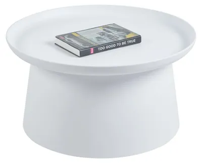Zdjęcie produktu dla Stolik kawowy do salonu 70 x 70 cm kolor biały FURNITEX L17-FX
