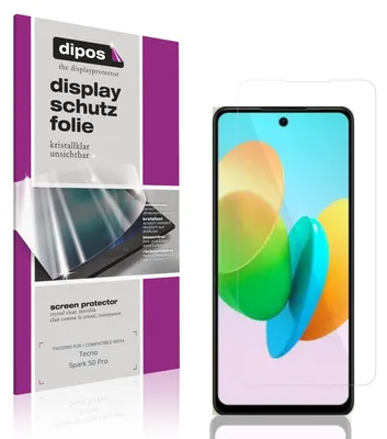 Produktbild von 4x Schutzfolie für Tecno Spark 50 Pro klar Displayschutzfolie Folie Display Schutz dipos