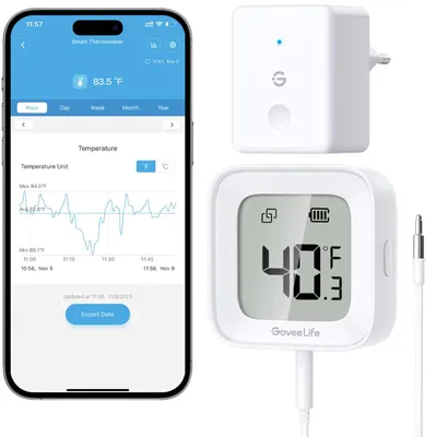 WLAN-Kühlschrankthermometer, digital, App-Alarm, 1 Sensor