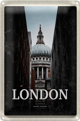 Produktbild von Blechschild Reise 20x30cm London UK Ausblick Panorama