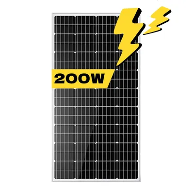 Produktbild von 200W Solarpanel 12V Monokristallin PV Anlage Solarmodul für RV Boote Holzhäuser und Balkonkraftwerk