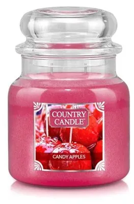 Productafbeelding van Country Candle Candy Apples geurkaars, medium, met 2 lonten (453 g)