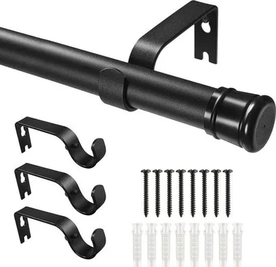 Produktbild von Famanu Gardinenstange verstellbar 86-200 cm - robuste Konstruktion, einfach zu montieren