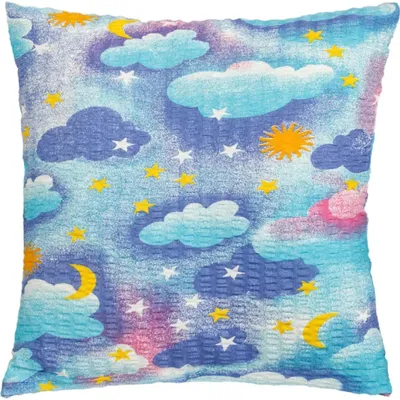 Obrázok produktu pre Krepový vankúš – 40x40 cm – modrá, ružová