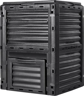 Immagine prodotto di Compostiera termica da 300 litri, 60x60x82 cm, resistente al calore, in plastica PP