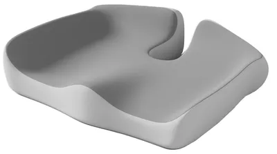 Produktbild von Sitzkissen aus Memory-Schaum, ergonomisches Sitzkissen für Bürostuhl und Autositz, atmungsaktiver Netzbezug, waschbar und rutschfest, grau