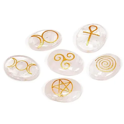 Obrázok produktu pre Wicca Stones Rock Crystal Set 6 kusov -- 3,3 x 2,3 cm -- 180 g -- 3,3 x 2,3 cm 180 g