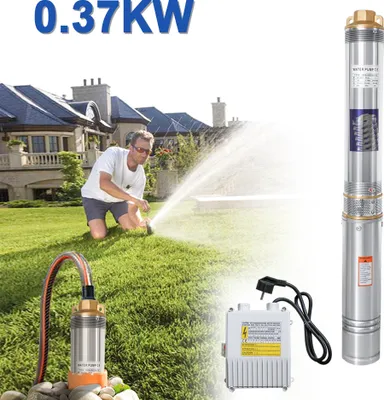 Produktbild von Peviasot 0.37kW/0.5hp Tiefbrunnenpumpe bis 4.000 l/h Fördermenge  Automatic Brunnenpumpe Sandverträglich Tauchdruckpumpe 3.4 bar max