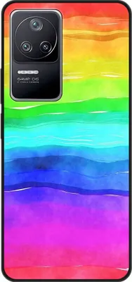 Produktbild von König Design Hülle kompatibel mit Xiaomi Poco F4 Kunststoff Soft Handyhülle - Handy Case Regenbogen