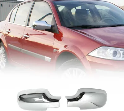 Zdjęcie produktu dla Osłony lusterek Osłona lusterka do Renault Scenic 2003-2009 Chrome ABS Silver