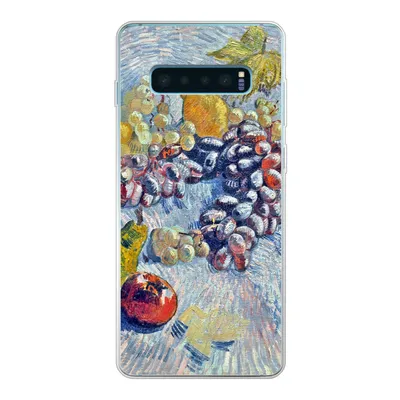 Produktbild von MuchoWow® Handyhülle Schutzhülle Hülle für Samsung Galaxy S10 Plus Weintrauben, Zitronen, Birnen und Äpfel - Vincent van Gogh Silikon Softcase Handy Hülle - Schutzhülle