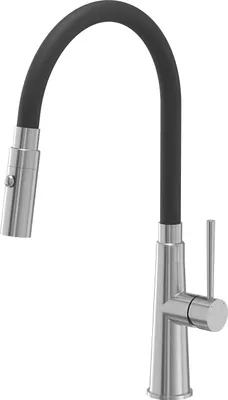 Produktbild von QUADRON Küchenarmatur GINA SteelQ Mischbatterie 360°, Farbe: Stahl, Höhe: 40 cm QFix-Funktion, Drehung- Wasserhahn für Küche aus Edelstahl